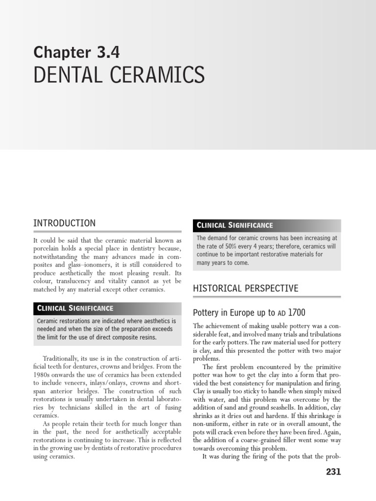 Dental Ceramics PDF Fracture Pottery