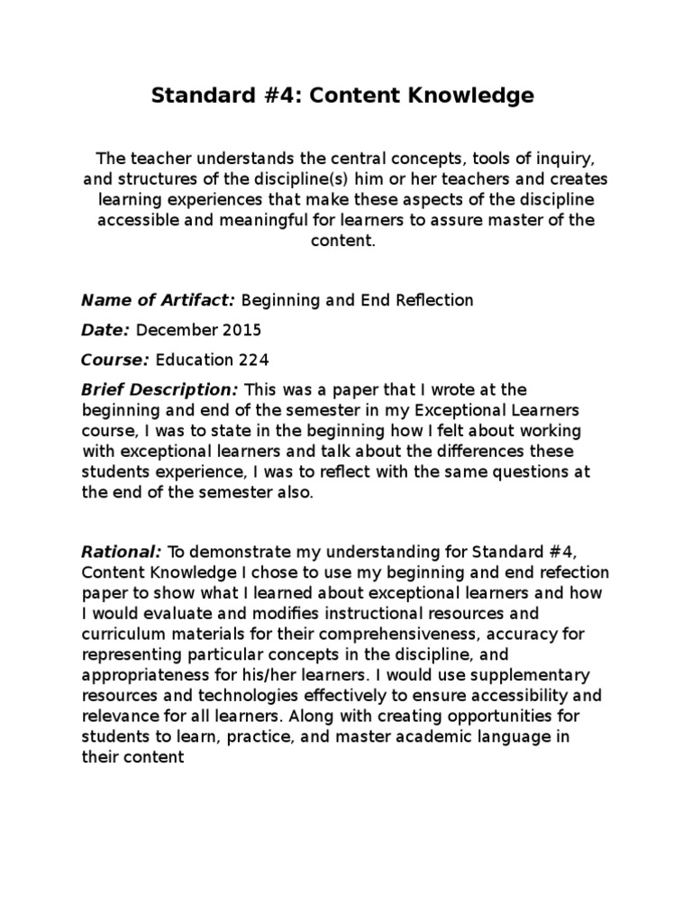 Standard 4 1 | PDF