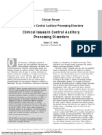 Clinical Issues in Central Auditory Processing Disorders: Lshss