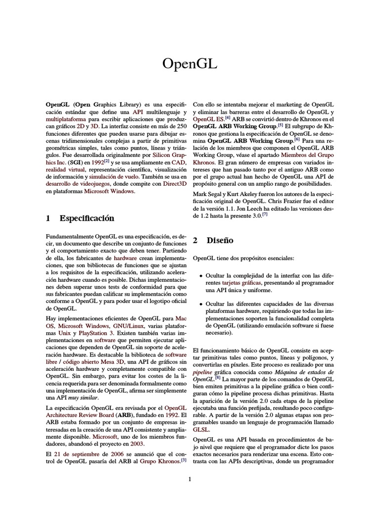 Open GL | PDF | Informática | Ingeniería Informática