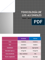 Toxicología de Los Alcoholes