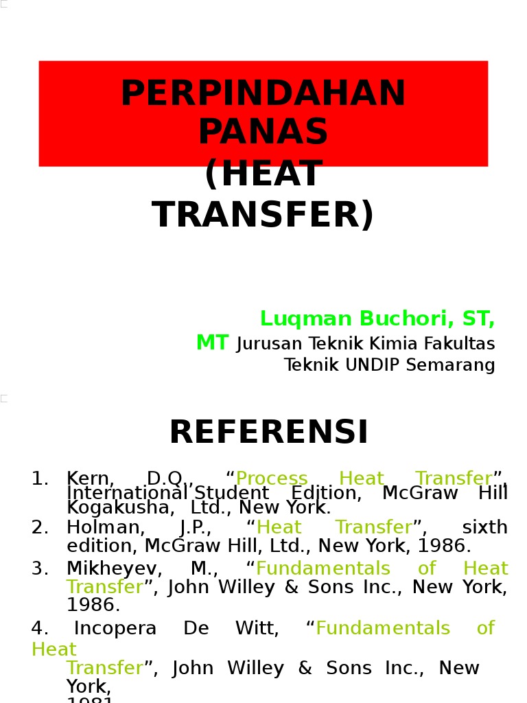Dasar Perpindahan Panas: Konduksi, Konveksi, Radiasi | PDF | Sains ...