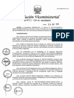 Reglamento Del Auxiliar de Educación RVM #052-2016-MINEDU - INOHA PDF