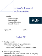 Protocol Implementation Outline and Socket API