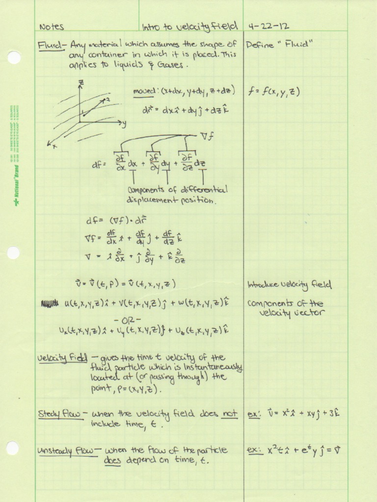 Fundamentals of Fluid Mechanics Notes PDF | PDF