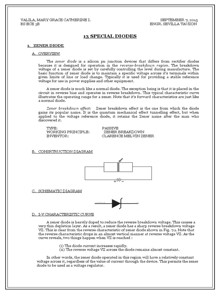 13 Special Diodes PDF Diode Semiconductors
