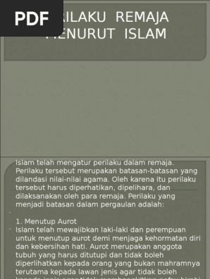 Kehidupan Remaja Dalam Pandangan Islam Pdf