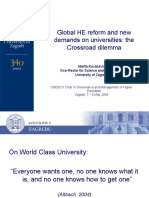 Melita Kovacevic, Vice-Rector, University of Zagreb, "Global HE Reform and New Demands On Universities: The Crossroad Dilemma"