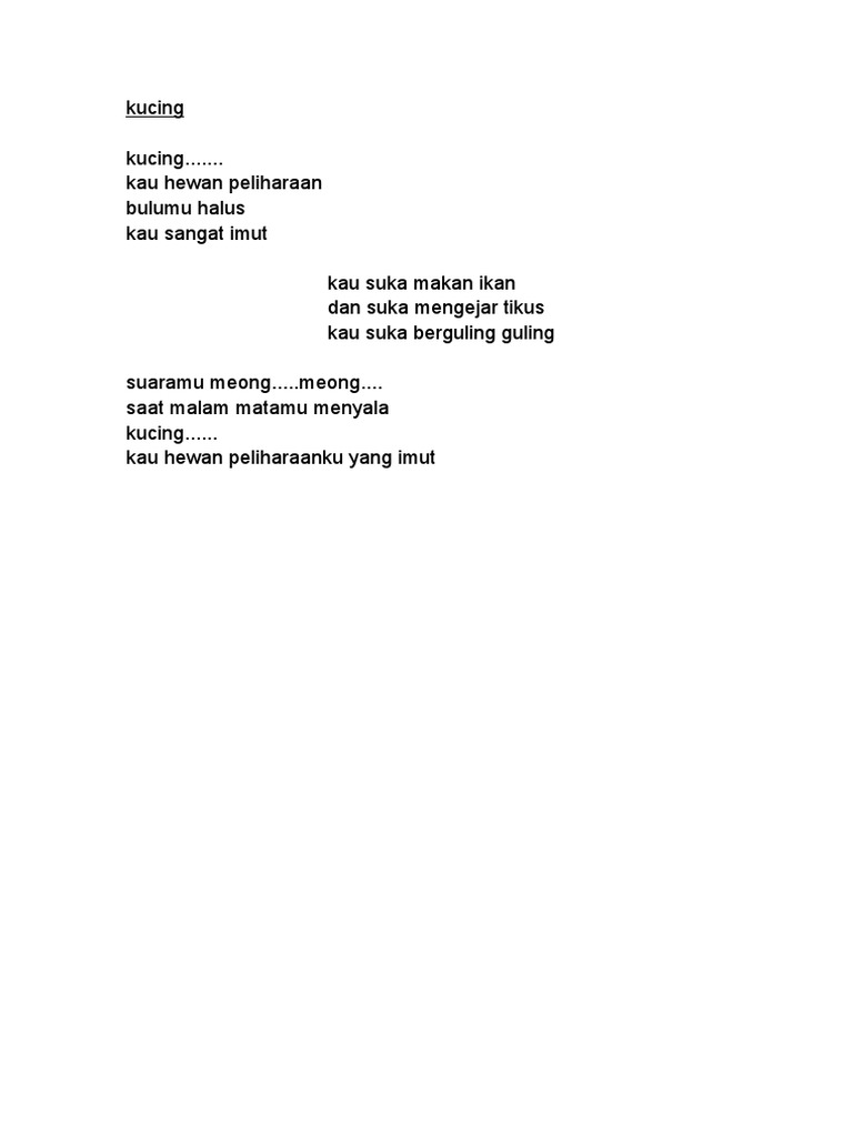 Puisi Kucing Pdf