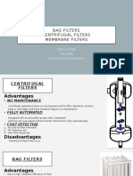 Bag Filters Centrifugal Filters Membrane Filters: Emad Aamer Che-06 (B) Particulate Technology