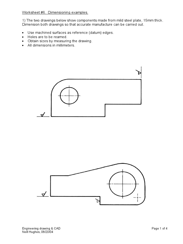 Worksheet 6 Dimensions