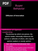 Buyer Behavior: Diffusion of Innovation