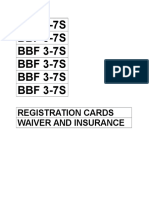 BBF 3-7S Registration Cards and Waivers