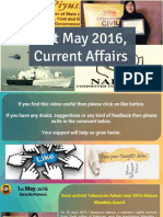 1 May 2016 Current Affair for Competition Exams