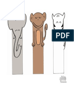 Bookmarks Animals Colored