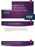 Accommodations For Students With Special Language and Learning Needs