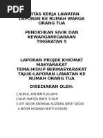 Kertas Kerja Lawatan Laporan Ke Rumah Warga Orang Tua