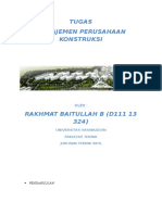 Tugas Manajemen Perusahaan Konstruksi Rakhmat Baitullah B-d111 13 324