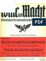 Wille Und Macht - Führerorgan Der Nationalsozialistischen Jugend - 1939 - Heft 22 (31 S., Scan, Fraktur)