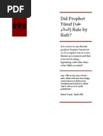 Did Prophet Yusuf Rule by Kufr