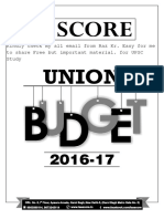 Gs Score - Budget 2016