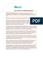 El Déficit de La Cuenta Corriente de Colombia Aumentaría