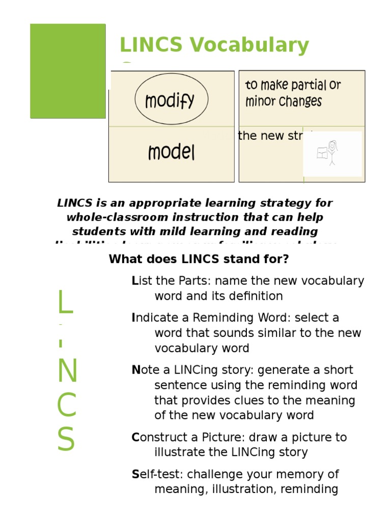 LINCS Vocabulary Strategy Guide | PDF | Vocabulary | Word