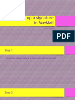 how to set up a signature in mavmail