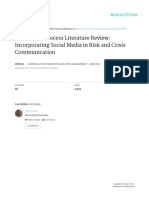 A Work-In-Process Literature Review: Incorporating Social Media in Risk and Crisis Communication
