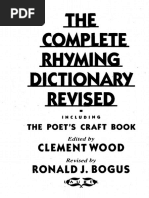 The Complete Rhyming Dictionary Revised Pdf Metre Poetry Poetry