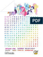 My Little Pony Crossword Puzzle Printable Word Game Worksheet