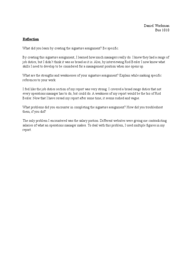 Insights from My Management Assignment | PDF