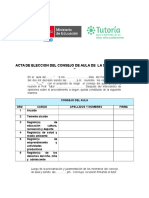 Acta de Leccion Del Consejo de Aula