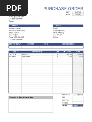 Purchase Order