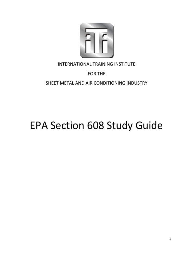 EPA Section 608 Certification Guide | PDF | Chlorofluorocarbon | Ozone ...