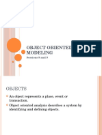 Object Oriented Modeling: Sessions 8 and 9