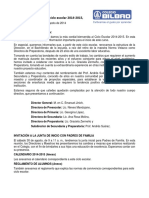 Circular de Bienvenida Al Ciclo Escolar 2014-2015