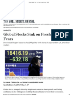 Global Stocks Sink On Fresh Growth Fears - WSJ