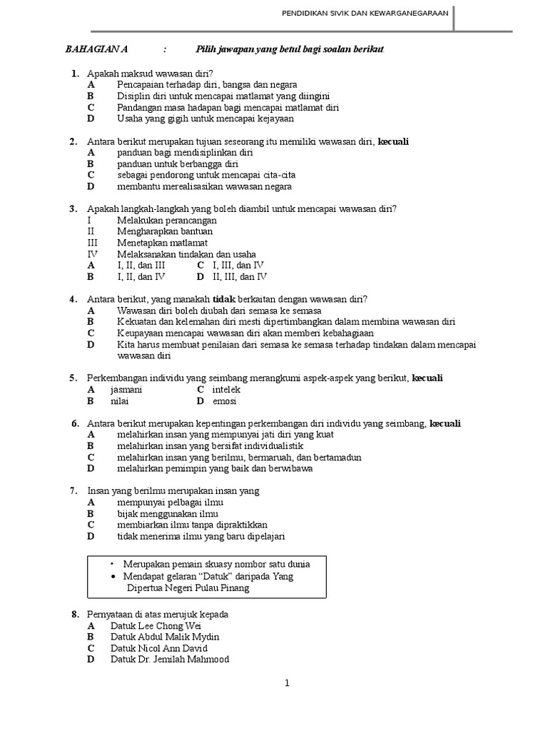 Pep Pertengahan Tahun Sivik Ting 4 Pdf
