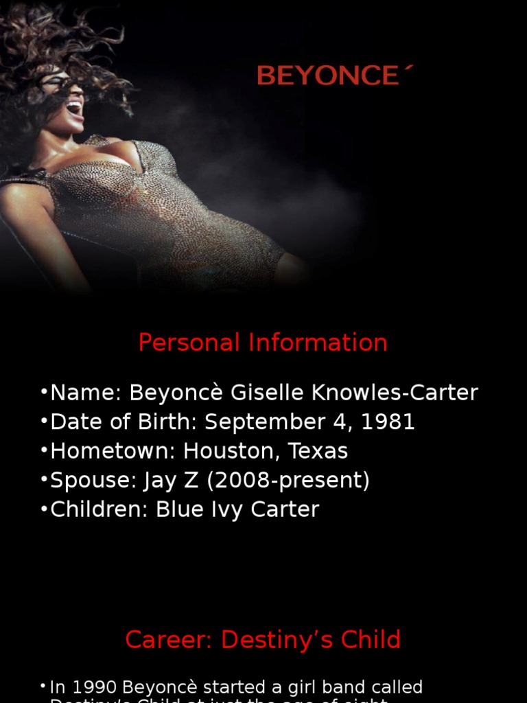 Beyoncé: Life and Career Overview | PDF | Beyoncé | Entertainment Award