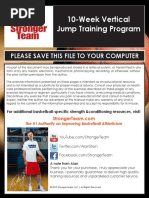 10 Week Vertical Jump Training Program