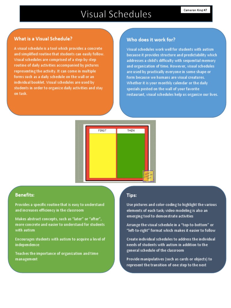 Visual Schedules | PDF | Autism Spectrum | Educational Psychology