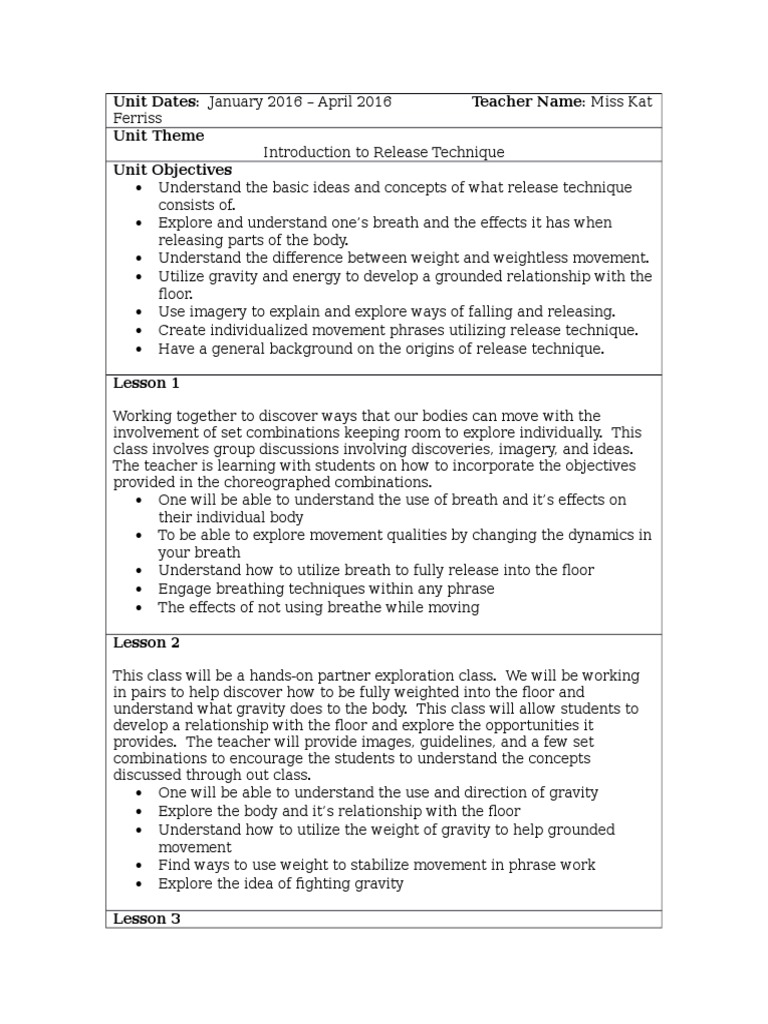 Unite Plan | PDF | Weight | Concept