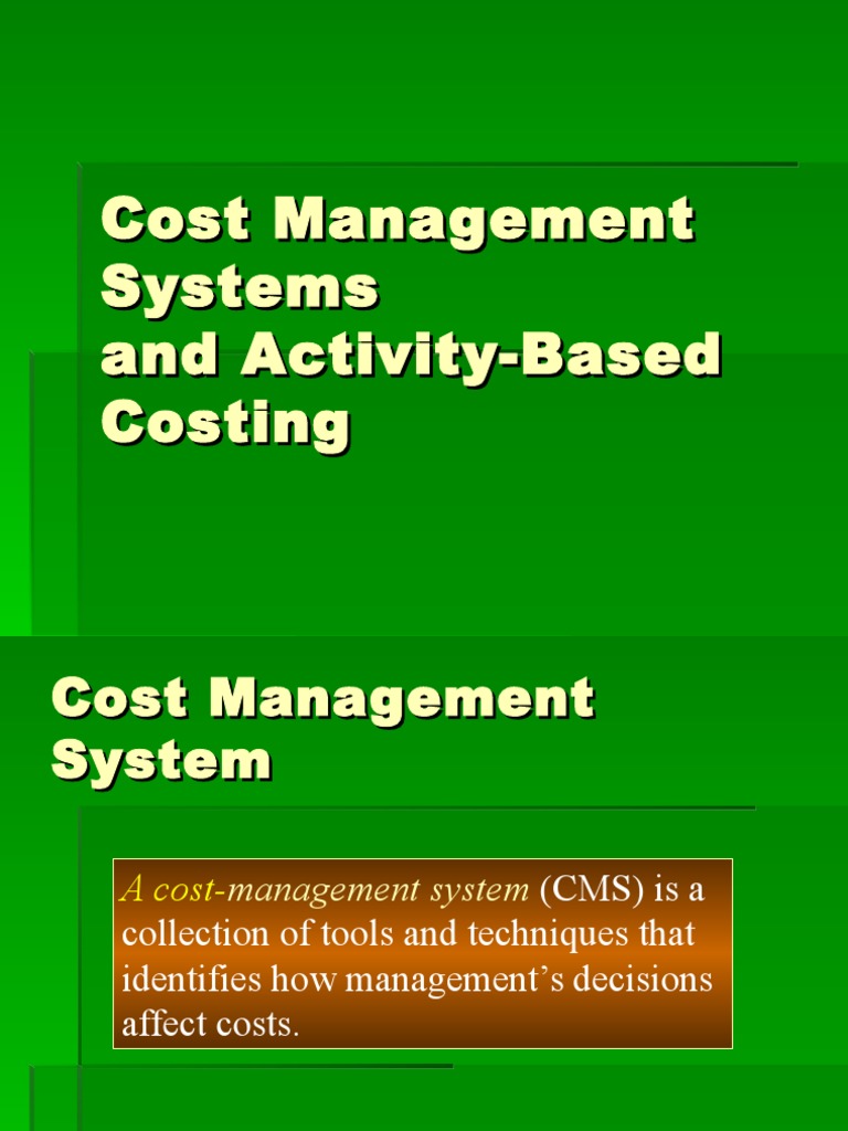 Cost Management Systems and Activity-Based Costing | PDF | Inventory ...