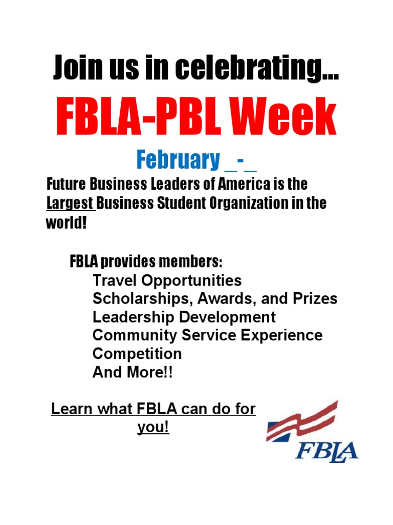 Fbla Week Poster PDF