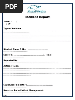 Incident Report