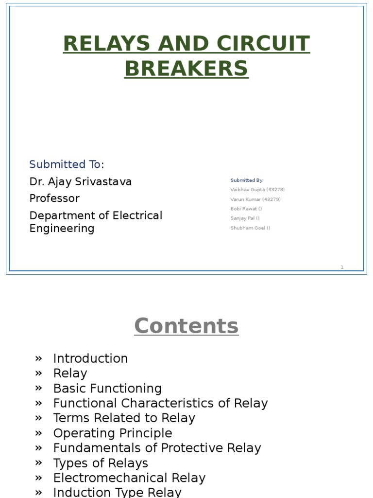 Relays | PDF | Relay | Switch