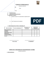 Esquema Plan de Tutoria de Aula