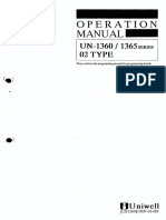 Uniwell 1360operation Manual