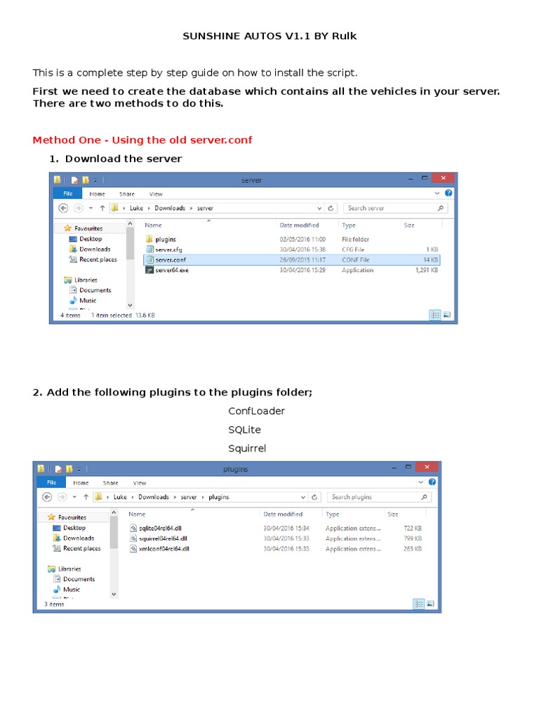 Method One - Using The Old Server - Conf: This Is A Complete Step by ...
